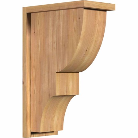Ekena Millwork Ridgewood Smooth Corbel w/Backplate, Western Red Cedar, 7 1/2"W x 14"D x 22"H COR08X14X22RID01SWR